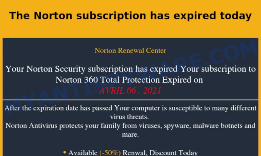 What happens when Norton subscription expired?